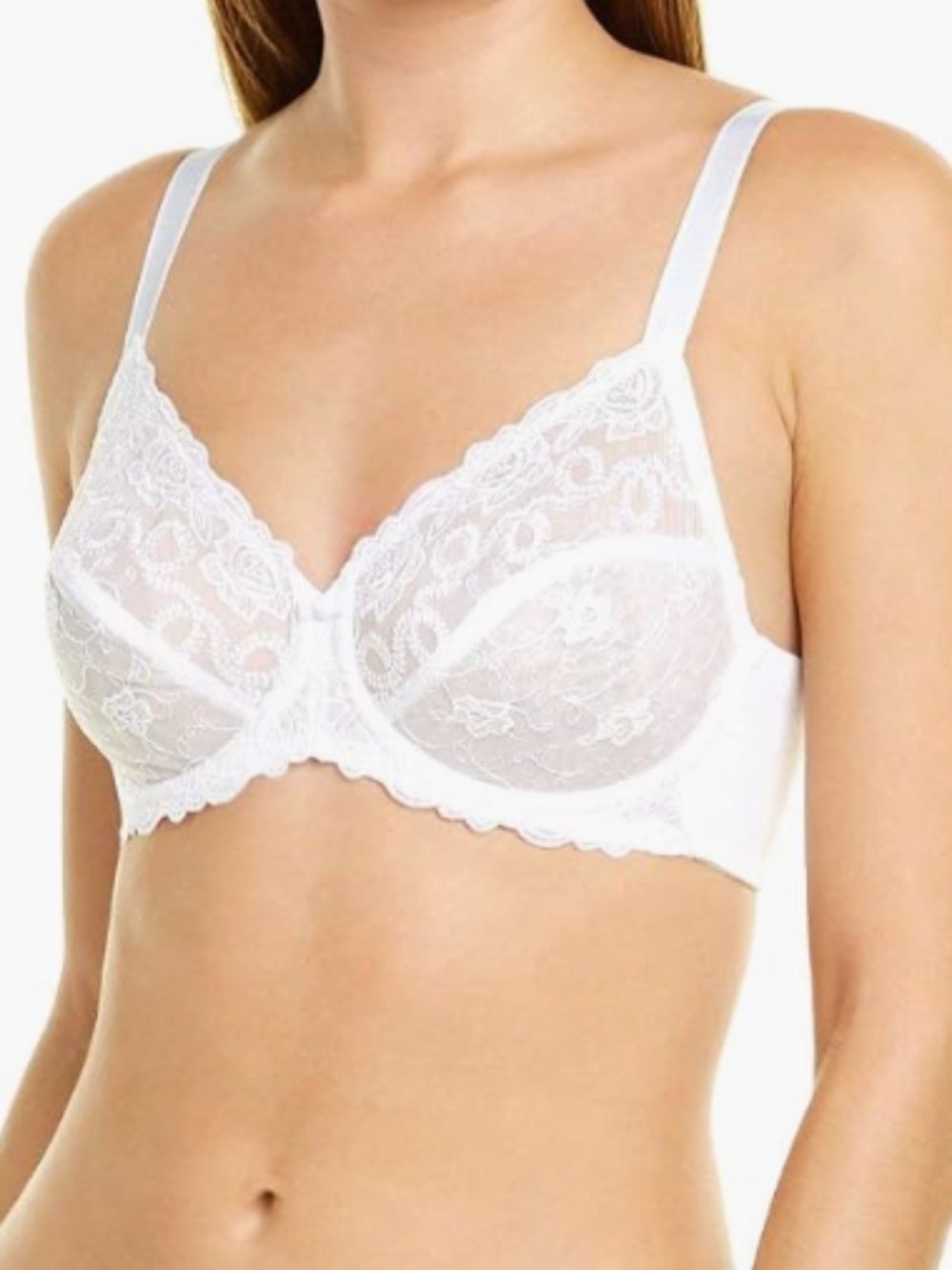 Wacoal Women's Renaissance Rose Embroidered Underwire Bra White Size 38DDD 11777